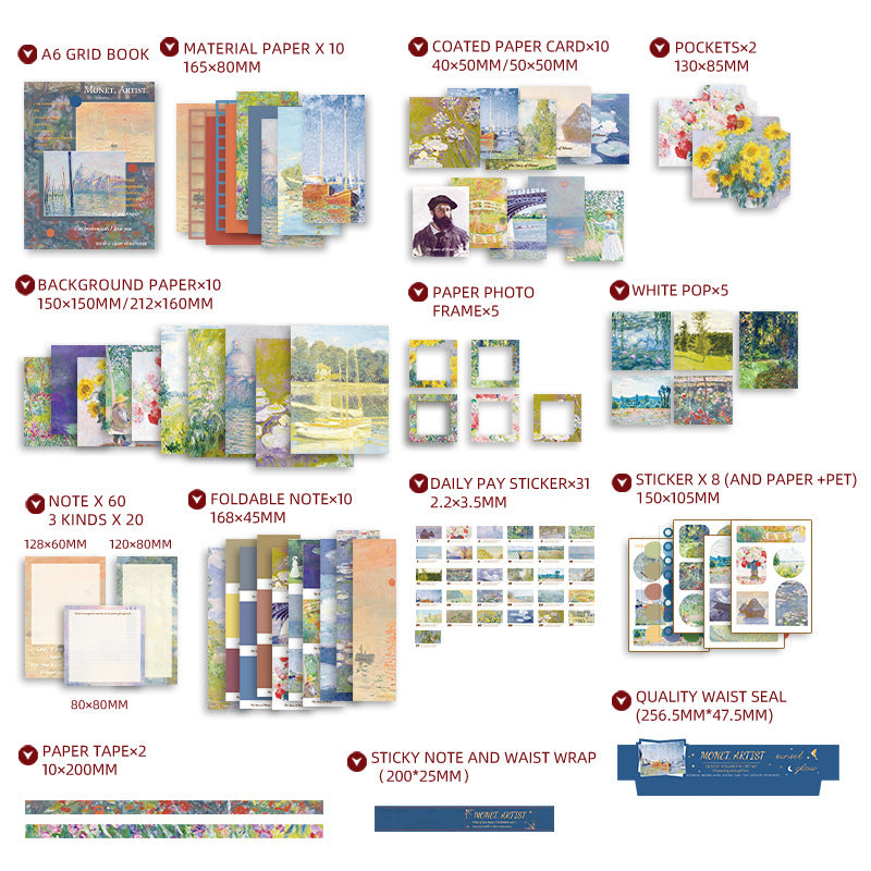 Vintage Style Confident Journal Gift Box Set Simple Tools and Materials