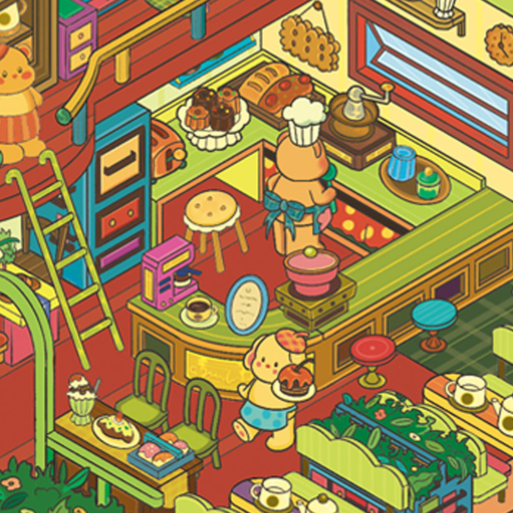 Large Version 19.0 Dessert Flip Series Scenery 3D Stickers Cute DIY Stress Relief