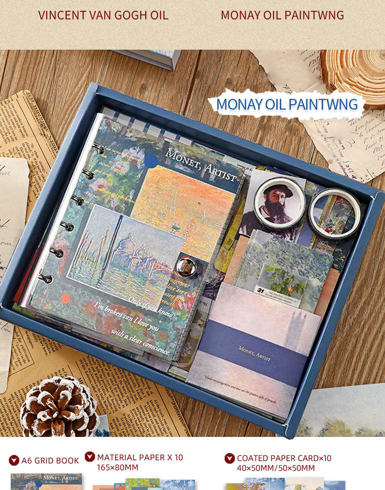 Vintage Style Confident Journal Gift Box Set Simple Tools and Materials