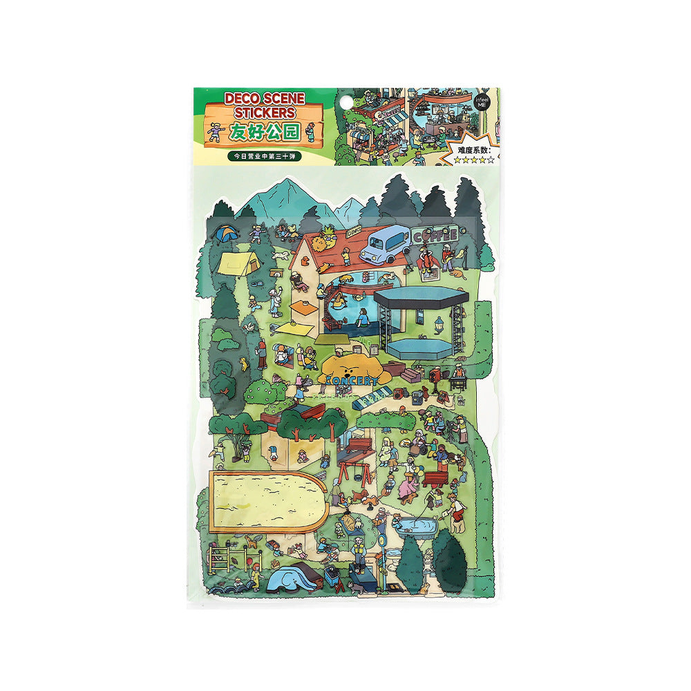 Today's Business 3D DIY Miniature Scences Sticker 30 Lovely Miniature Stickers