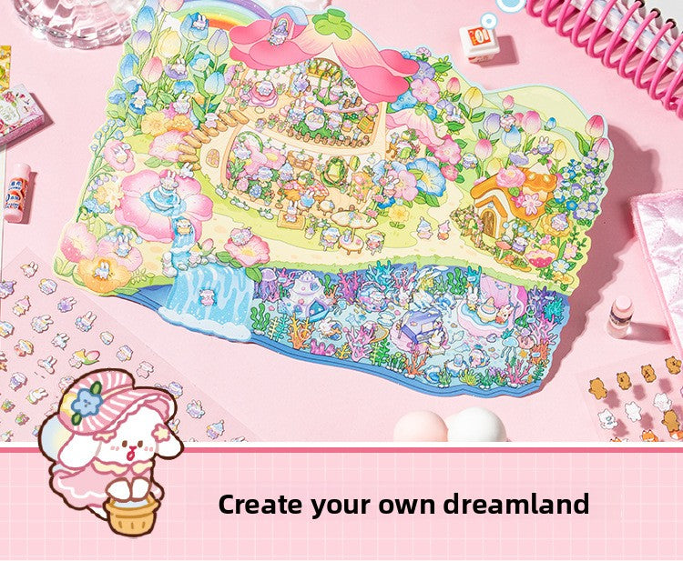 Fun World 4.0 Pet 3D Miniature Large Scenery Stickers Visual 3D Miniature Stickers