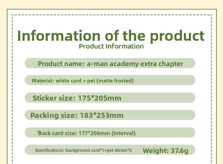 Amao Academy Extra Chapter 3D Miniature Scene Stickers DIY Scene Fun Stickers