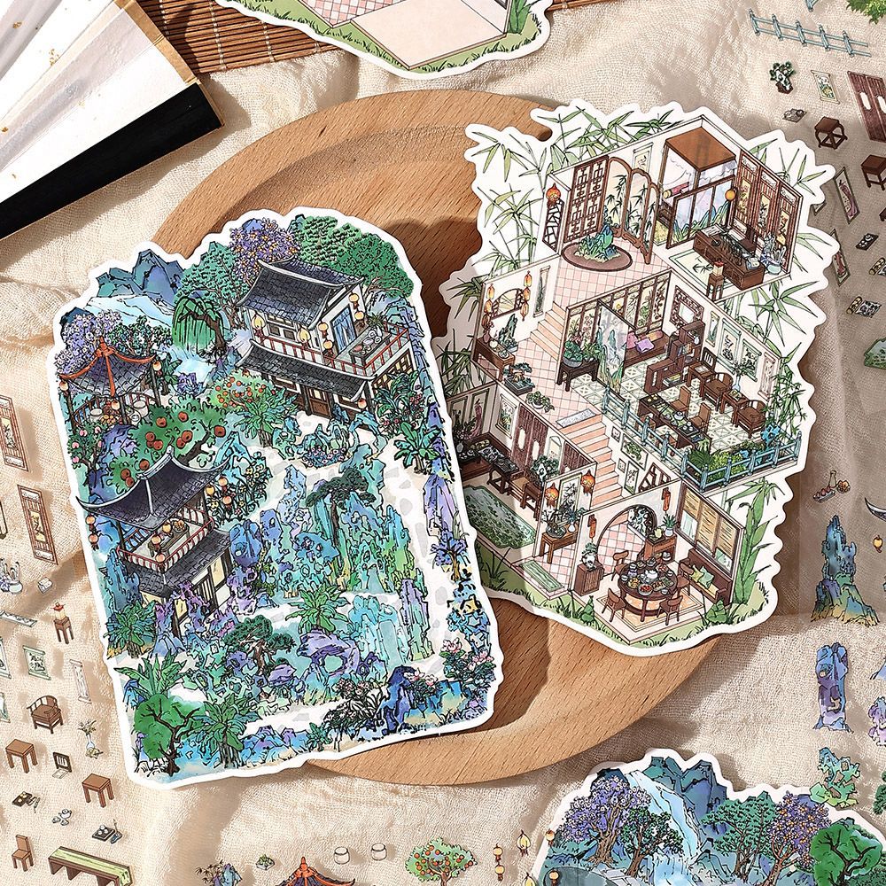 My Little House 3D DIY Miniature Scences Sticker 8 cute Miniature Stickers