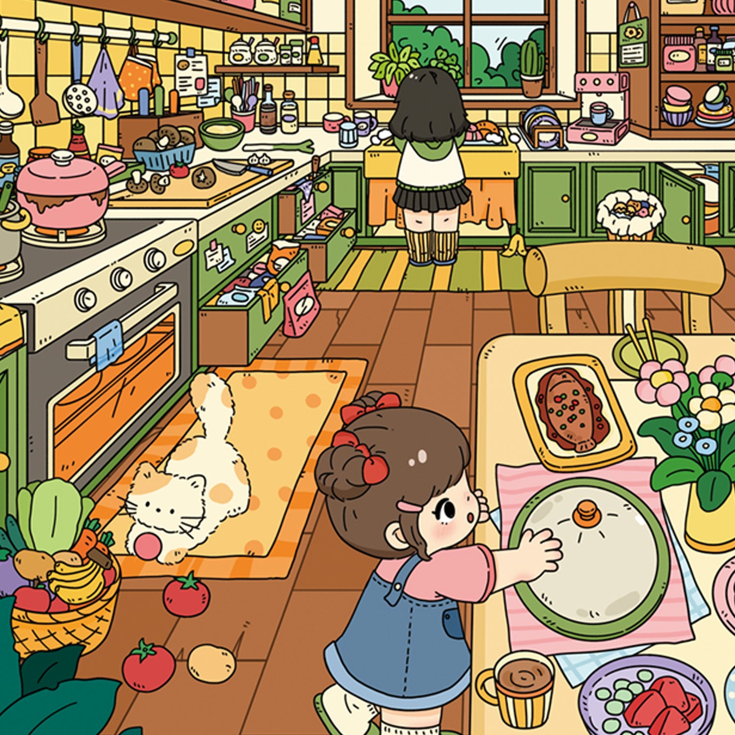 Large Edition 20.0 Bedroom Kitchen Series Decorative 3D Stickers Cute DIY Stress Relief Scene Stickers