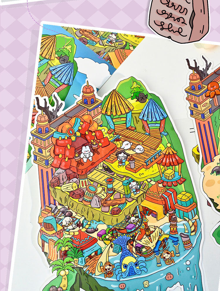 Large Edition 9.0 Game Series Scenery Stickers Mini Stress Relief DIY 3D Stickers