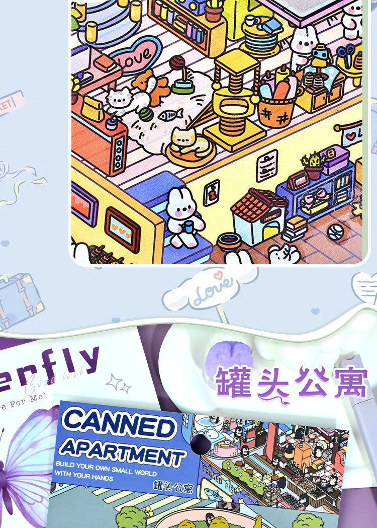 Extra Large Version 1.0 Miniature Scene Stickers 3D Landscaping Stress Relief DIY Miniature House Stickers