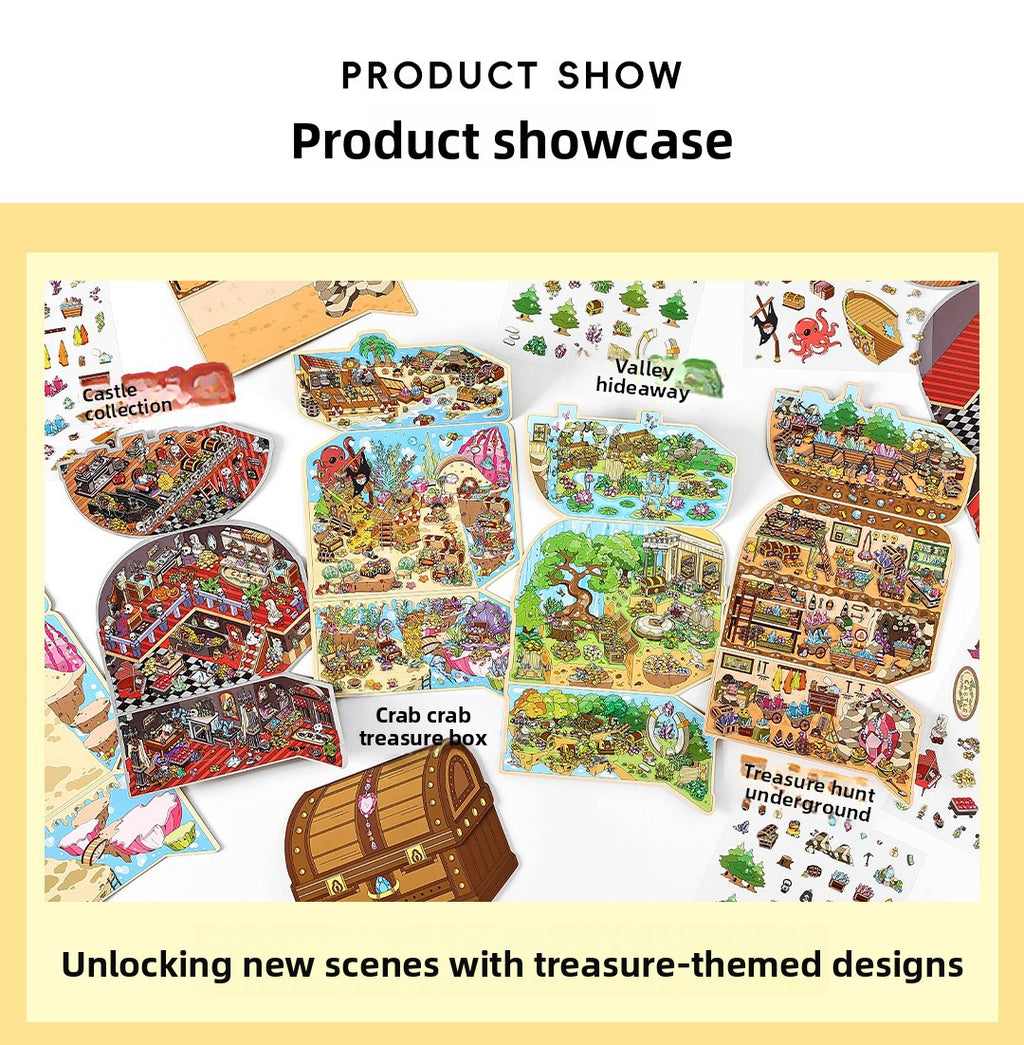 Today's Business 3D DIY Miniature Scences Sticker 11 Lovely Miniature Stickers