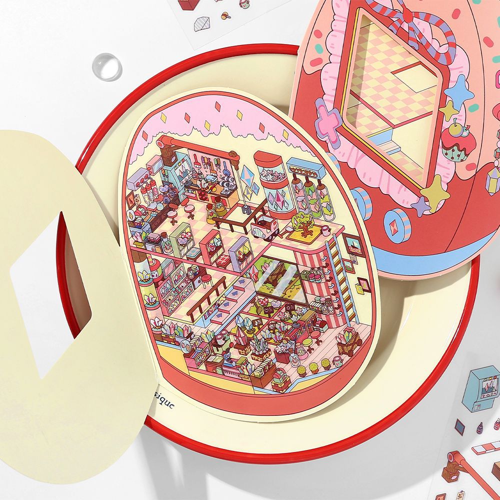 Small Corner Series 3 Scenery Stickers Cartoon Stress Relief Miniature Scene Collage