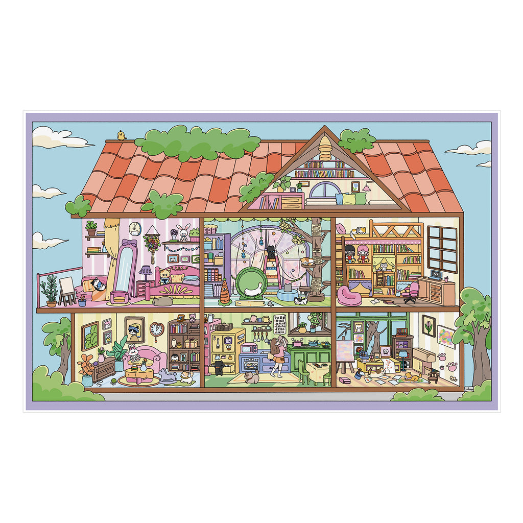 Scenery Stickers Grid Room Series 111.0 Scene Stickers DIY Miniature Scene Stress Relief Journal Stickers