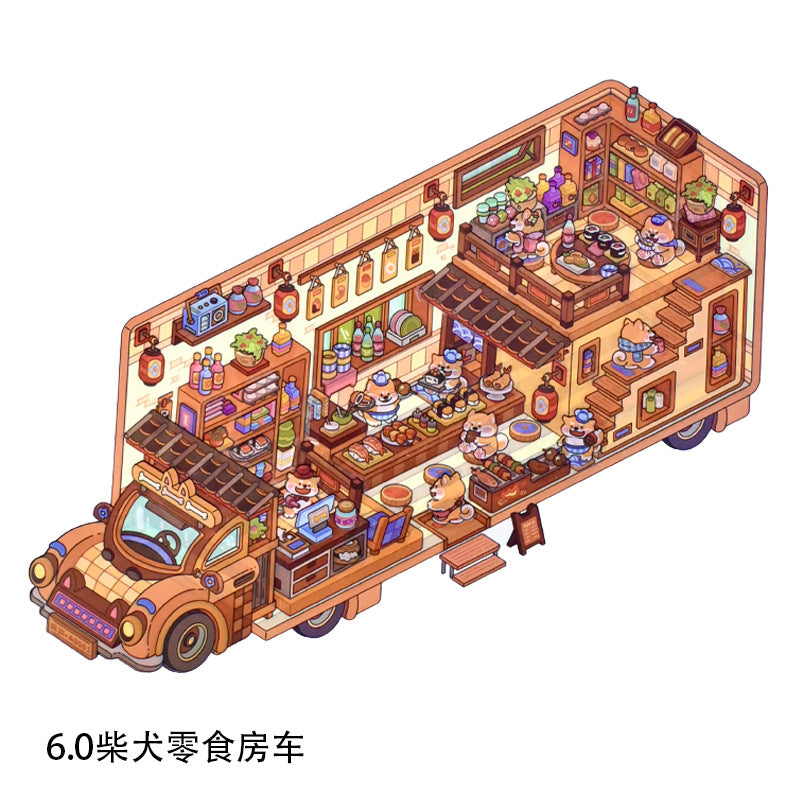 RV 6.0 Miniature Scene Decoration Stickers Mini Stress Relief DIY Stickers