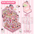 Cartoon Three-Layer Large Size Scenery Stickers Creative 3D Miniature Scene Collage Cute Stress Relief DIY Stickers