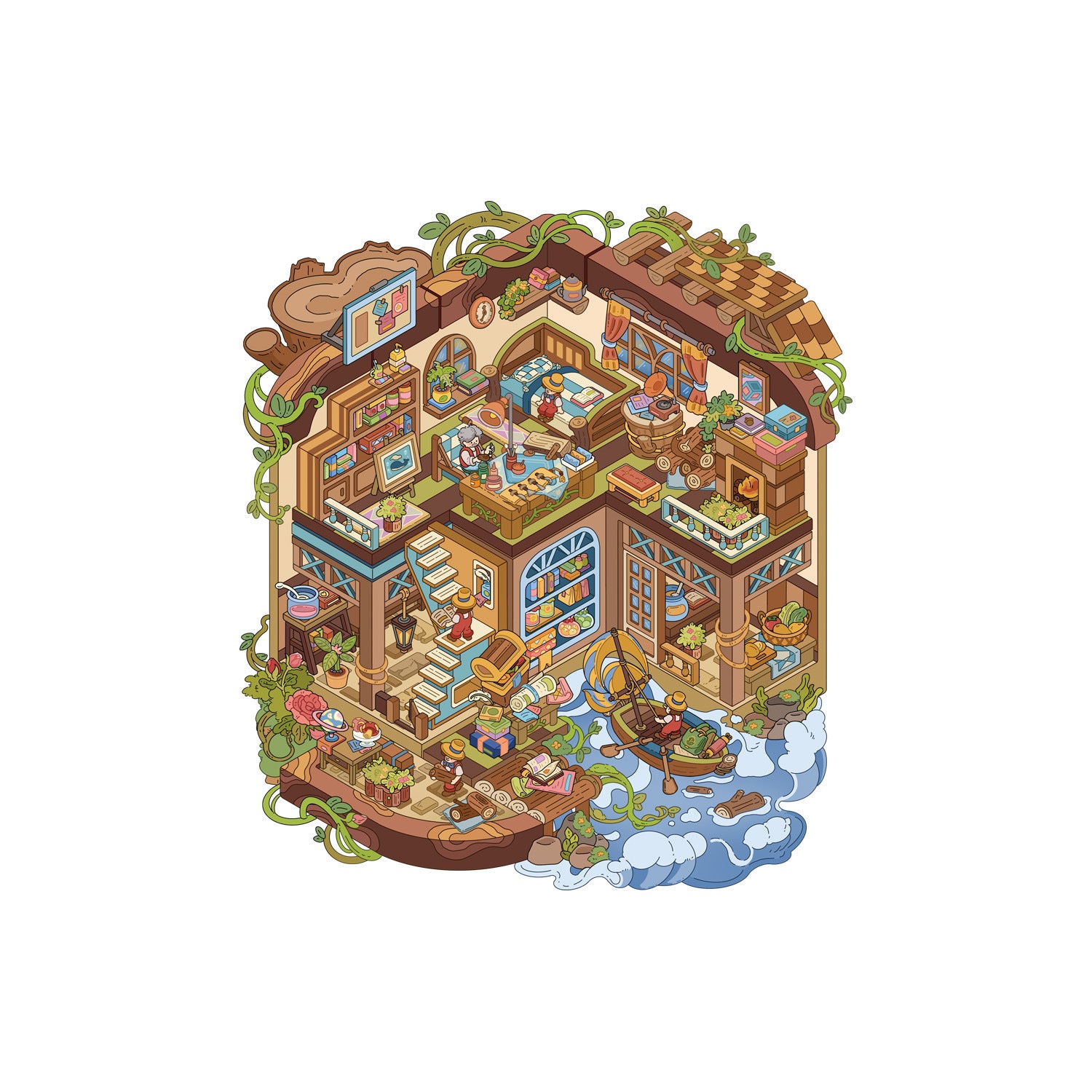 Large Edition 18.0 Fairy Tale Series Scenery Stickers Miniature Scene DIY Stickers Scenery Stickers