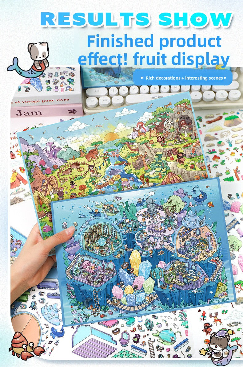 Scenery Stickers Special Oil Series 105.0 Scene Stickers Miniature Scene Journal Stickers Stress Relief DIY Stickers