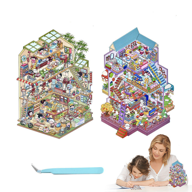 Extra Large Version 2.0 Miniature Scene Stickers 3D Landscaping Mini Stress Relief DIY Handmade Stickers