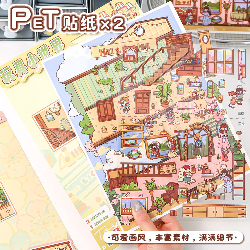 Large Landscape Stickers 43.0 Creative 3D Miniature Scene Stickers Collage DIY Stress Relief Journal Stickers