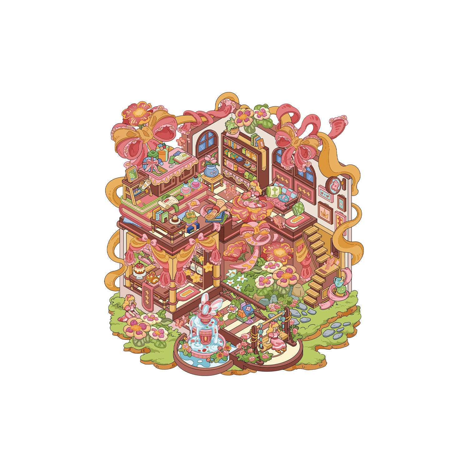 Large Edition 18.0 Fairy Tale Series Scenery Stickers Miniature Scene DIY Stickers Scenery Stickers