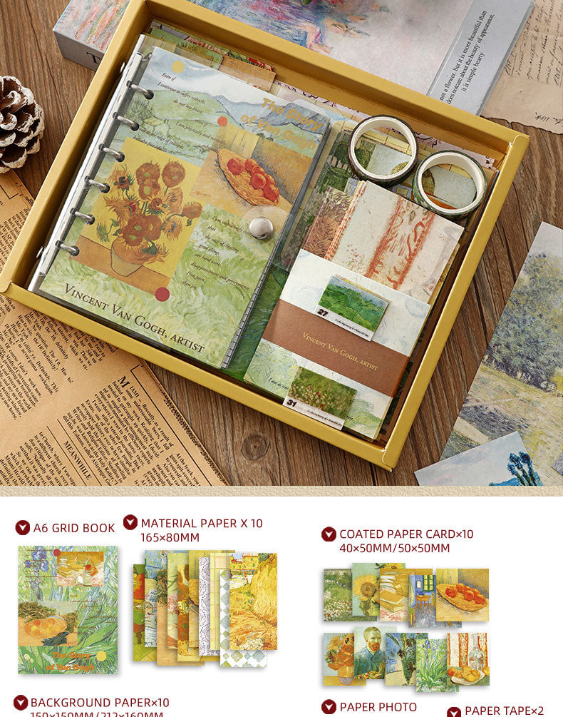 Vintage Style Confident Journal Gift Box Set Simple Tools and Materials