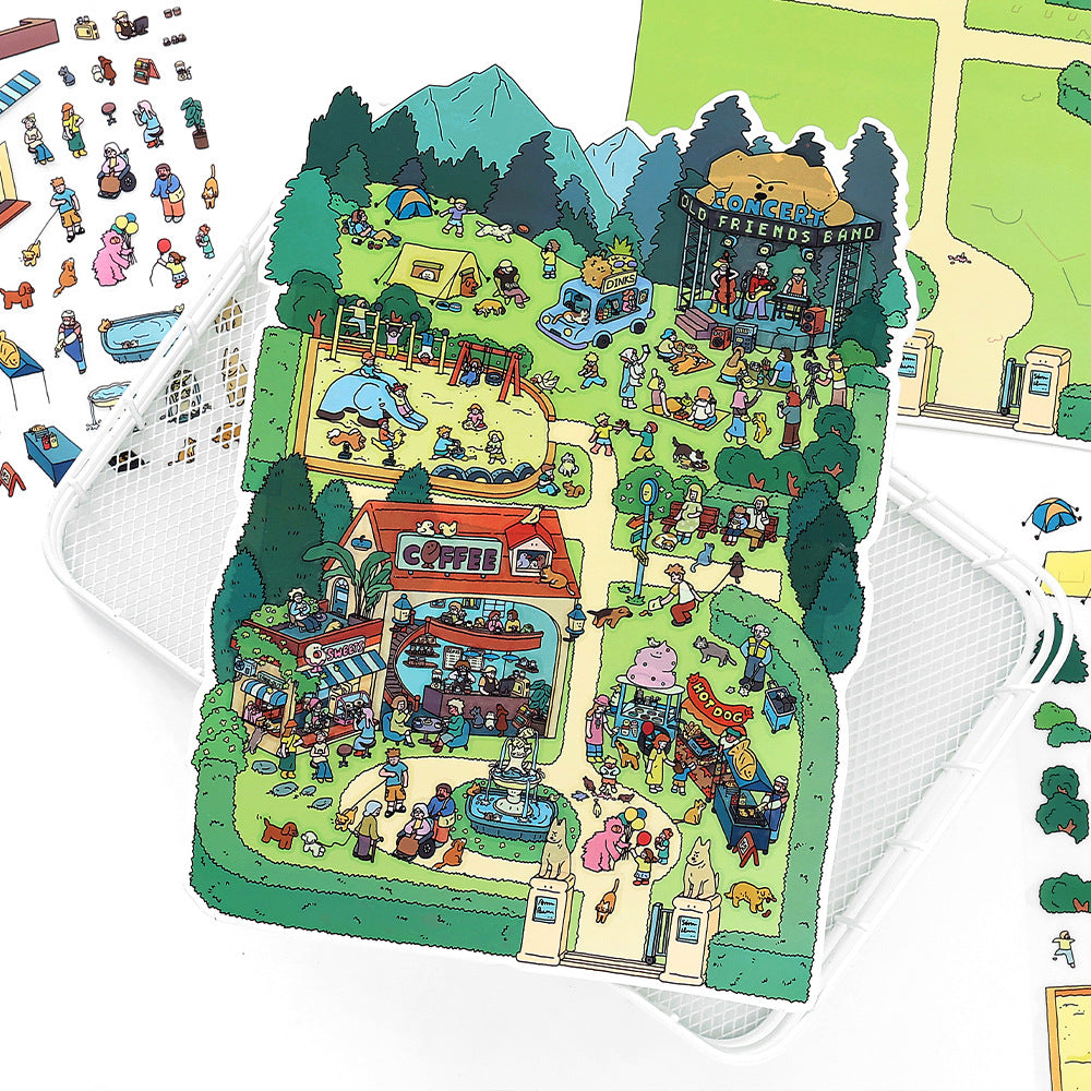 Today's Business 3D DIY Miniature Scences Sticker 30 Lovely Miniature Stickers