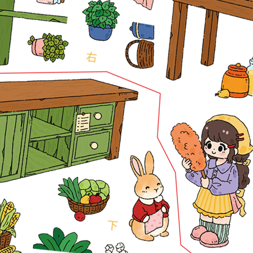 Large Edition 27.0 Mr. Rabbit Series Cute DIY Scenery Stickers 3D Stickers Stress Relief Scene Stickers