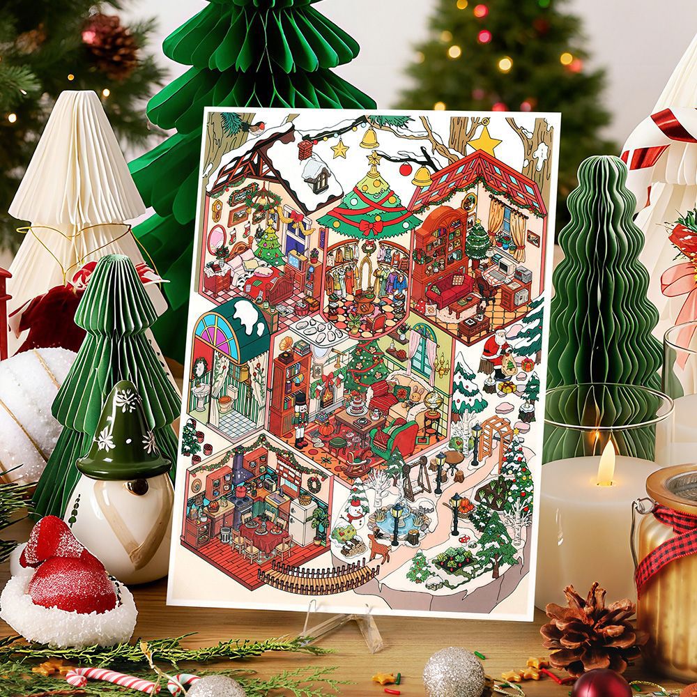 My Little House 13 Christmas Theme Miniature Scene Stickers