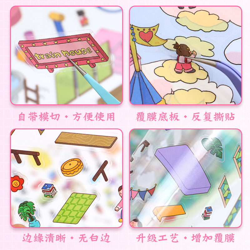 Large Edition 3D Miniature Scene Stickers 32.0  Stacking Scrapbook Stickers DIY Stickers