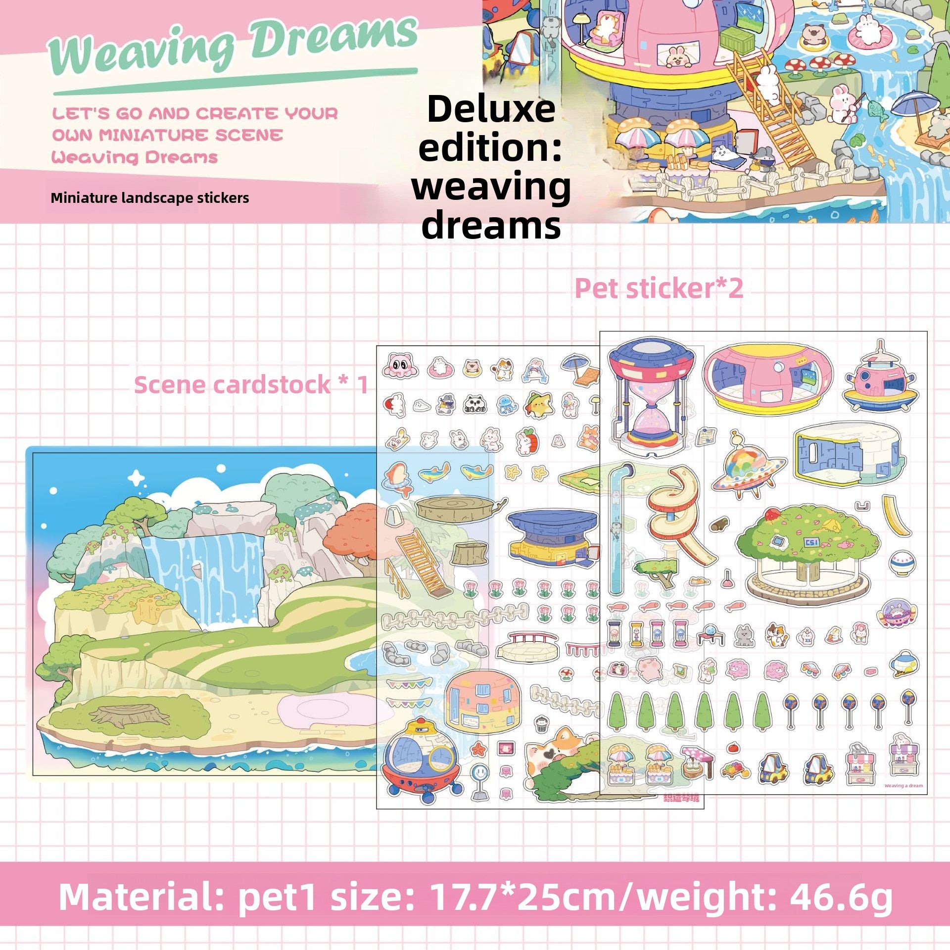 Fun World 6.0 Large Scenery Stickers Miniature Scene 3D House Scrapbook