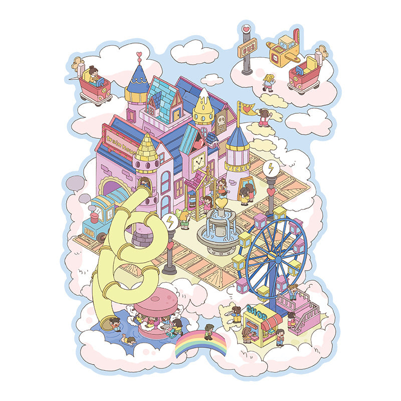 Large Edition 3D Miniature Scene Stickers 32.0  Stacking Scrapbook Stickers DIY Stickers