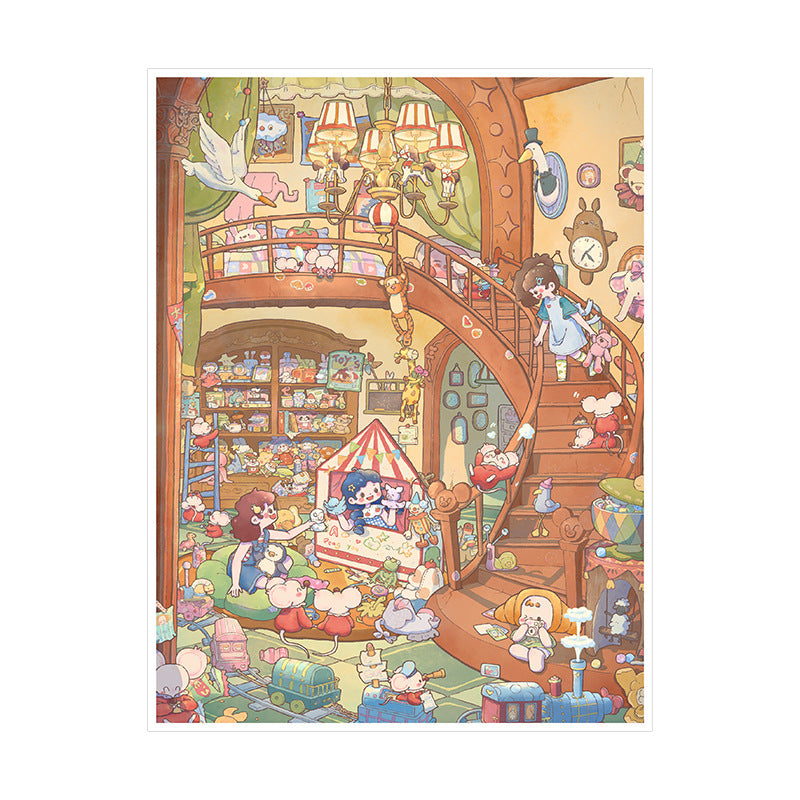 Large Landscape Stickers 43.0 Creative 3D Miniature Scene Stickers Collage DIY Stress Relief Journal Stickers