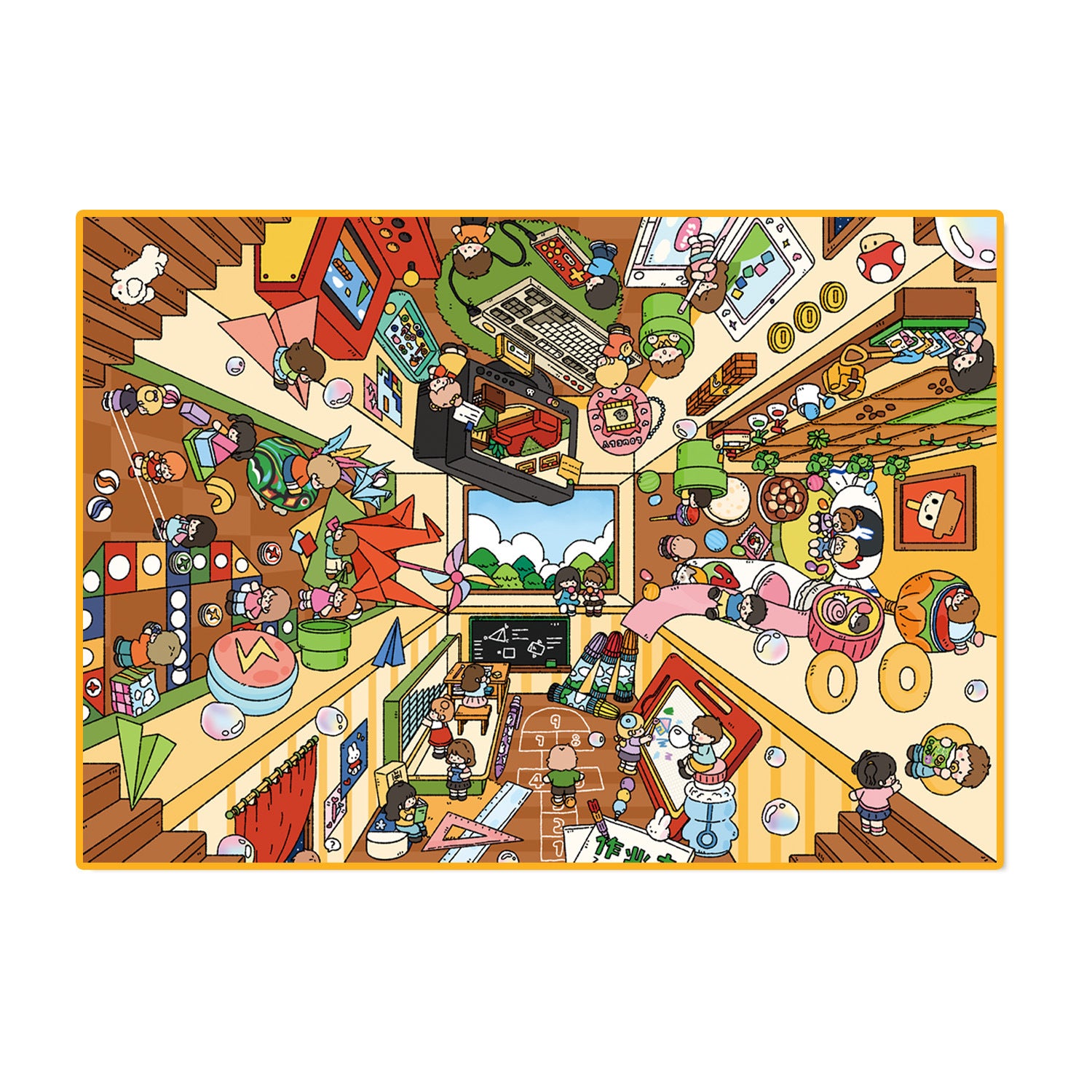 Large Edition 28.0 Warm Healing Series Cute DIY Scenery 3D Stickers Stress Relief