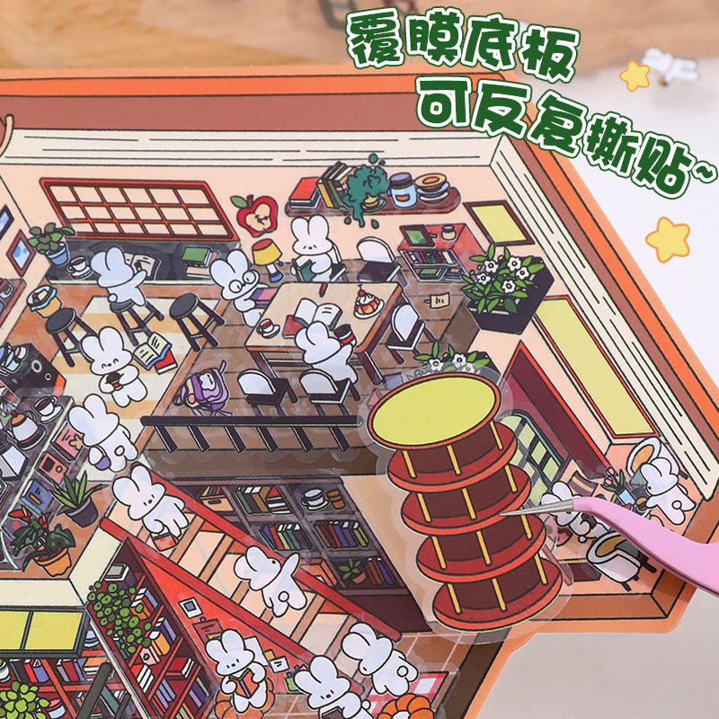 Cute Oversized Landscaping Stickers Cartoon Stress Relief Miniature Landscaping Stickers 3D