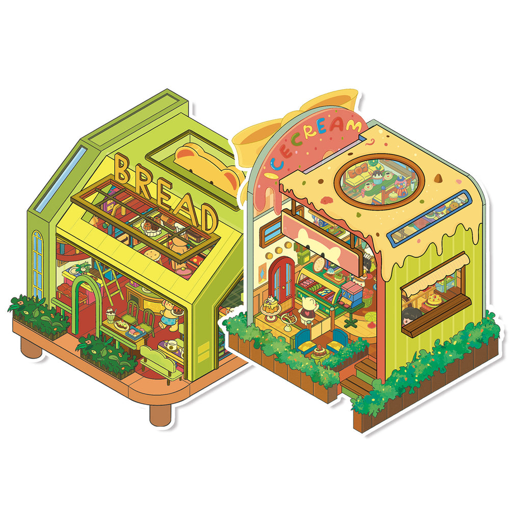 Large Version 19.0 Dessert Flip Series Scenery 3D Stickers Cute DIY Stress Relief