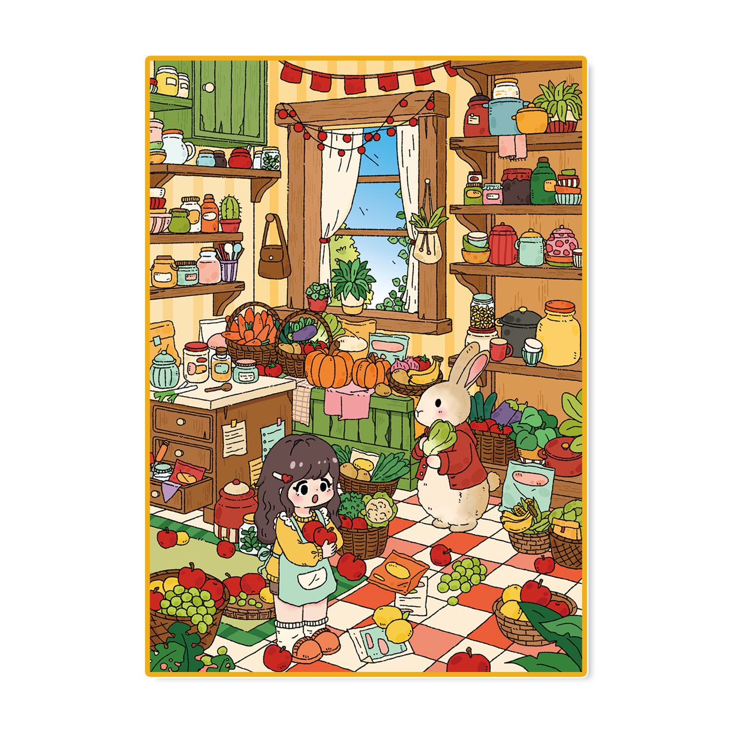 Large Edition 27.0 Mr. Rabbit Series Cute DIY Scenery Stickers 3D Stickers Stress Relief Scene Stickers