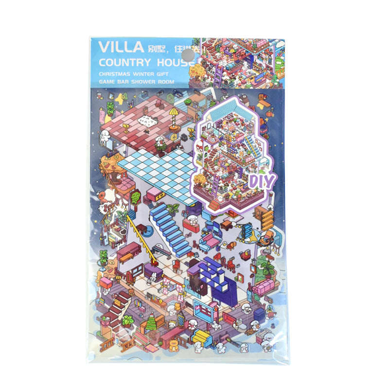 Extra Large Version 2.0 Miniature Scene Stickers 3D Landscaping Mini Stress Relief DIY Handmade Stickers