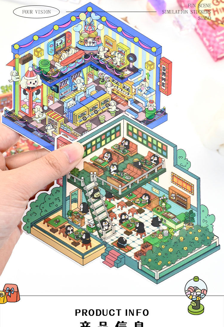 Cos Boss Series 8.0 DIY Miniature Scene Decoration Stickers Stress Relief