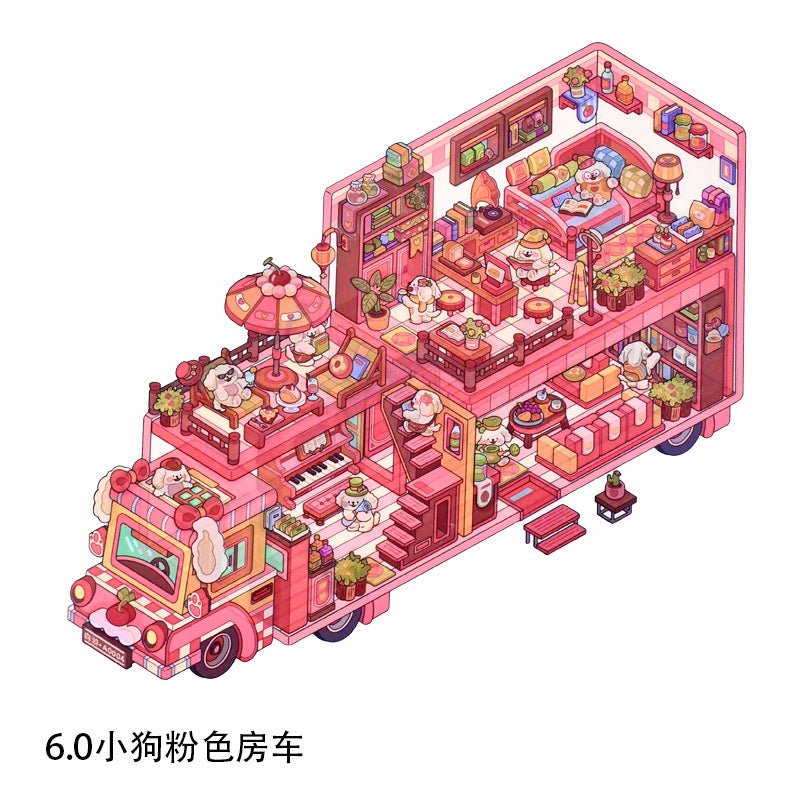 RV 6.0 Miniature Scene Decoration Stickers Mini Stress Relief DIY Stickers