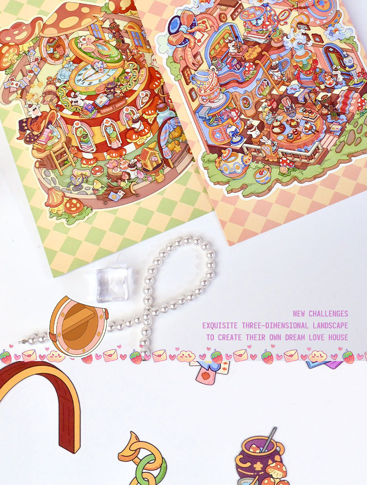 Large Edition 11.0 Alice Series Scenery Stickers 3D Stickers Cute Stress Relief