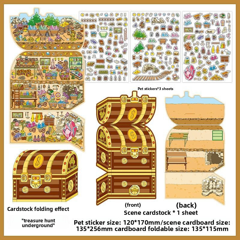 Today's Business 3D DIY Miniature Scences Sticker 11 Lovely Miniature Stickers