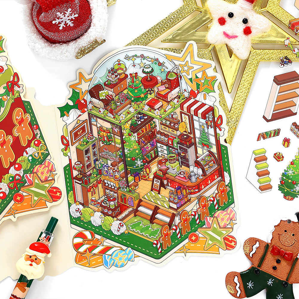 Today's Business 3D DIY Miniature Scences Sticker 25 Lovely Miniature Stickers