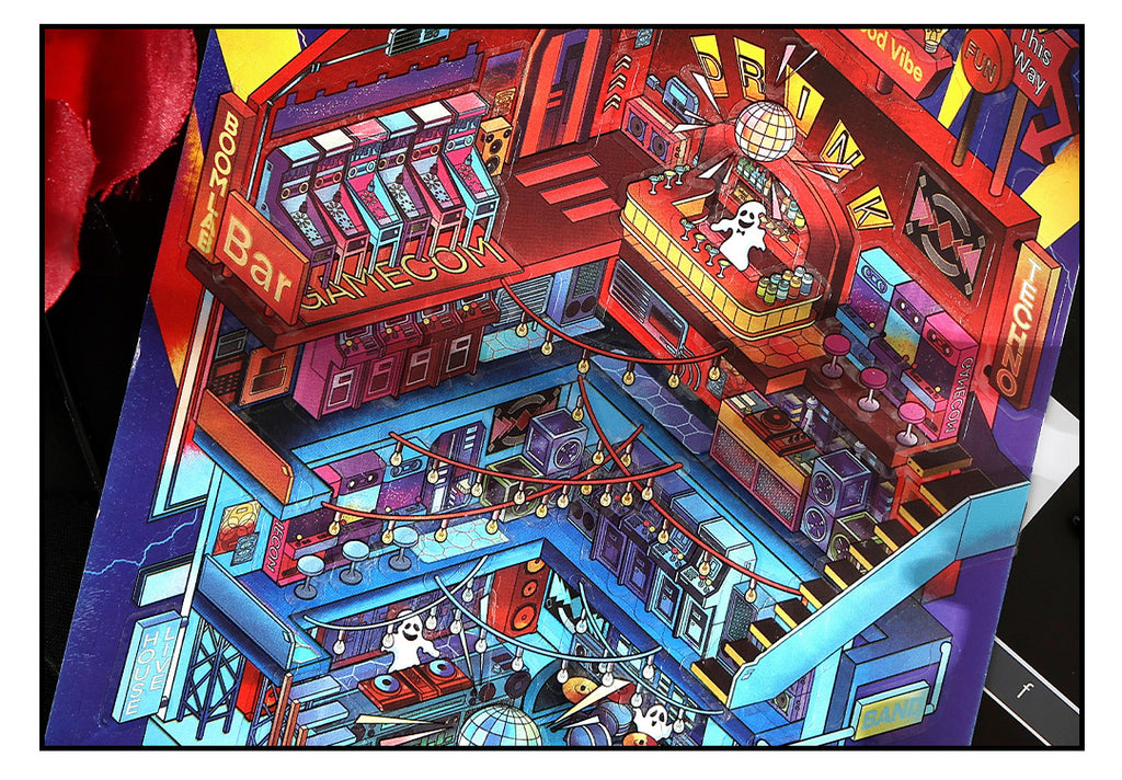 Today's Business 3D DIY Miniature Scences Sticker 16 Lovely Miniature Stickers