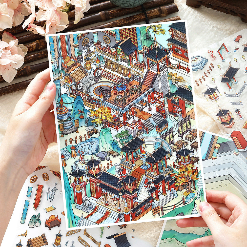 Today's Business 3D DIY Miniature Scences Sticker 34 Lovely Miniature Stickers