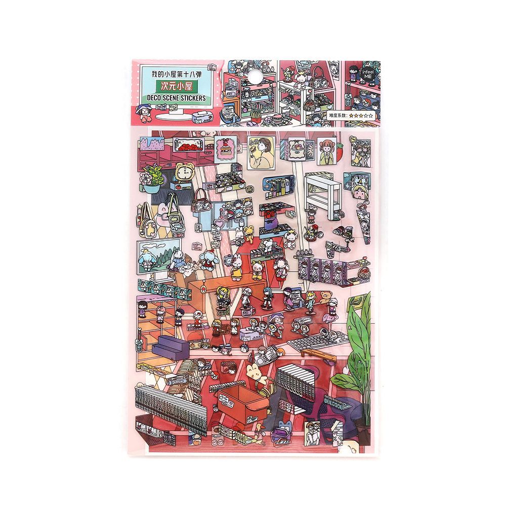 My Little House 3D DIY Miniature Scences Sticker 18 cute Miniature Stickers