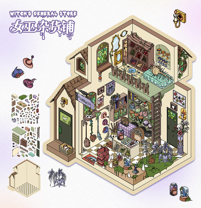 Scenery Stickers Special Oil Series 102.0 Scene Stickers Girly Miniature Scene DIY Journal Stickers