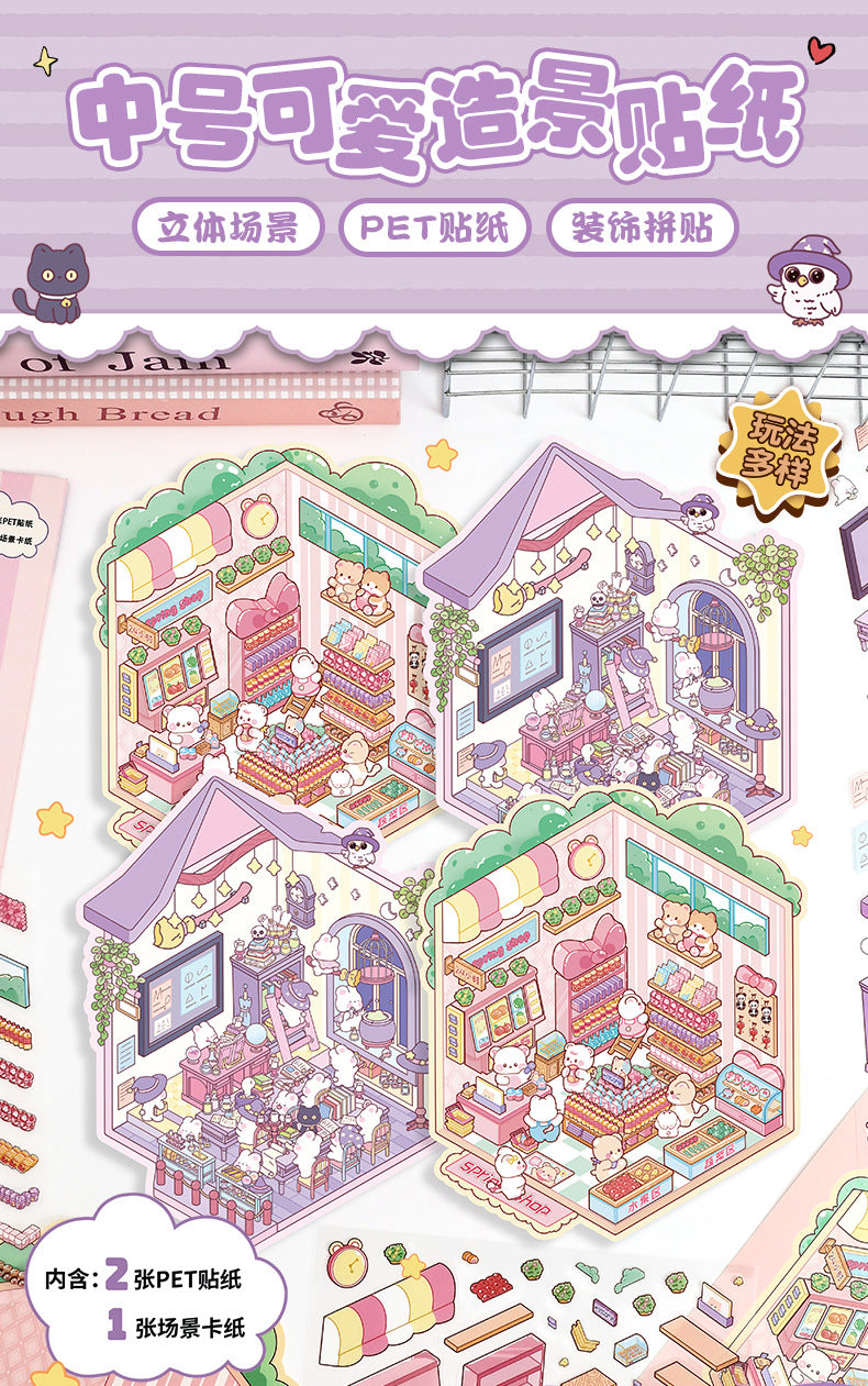 Miniature Scene Stickers 22.0 Creative DIY Scrapbook Stickers