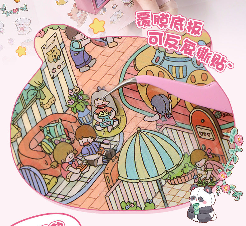 3D Cartoon Claw Machine Stickers 9.0 Stereo Scenery Cute DIY Journal Stickers