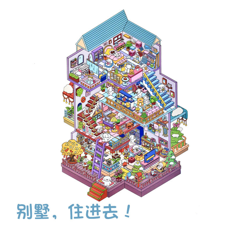 Extra Large Version 2.0 Miniature Scene Stickers 3D Landscaping Mini Stress Relief DIY Handmade Stickers
