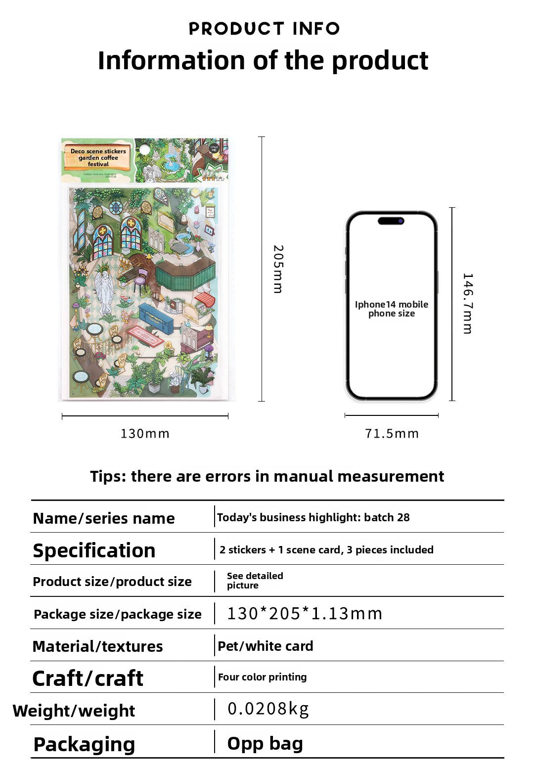 Today's Business 3D DIY Miniature Scences Sticker 28 Lovely Miniature Stickers