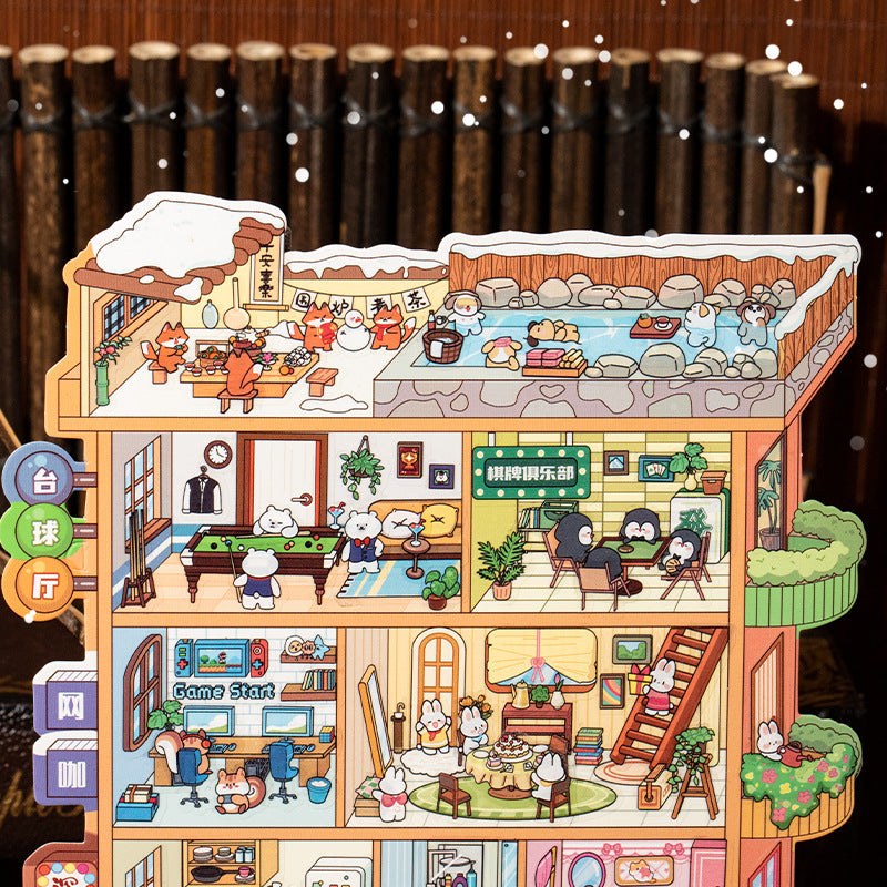 Fun World Series 3D DIY Miniature Scenery Stickers Journal Collage