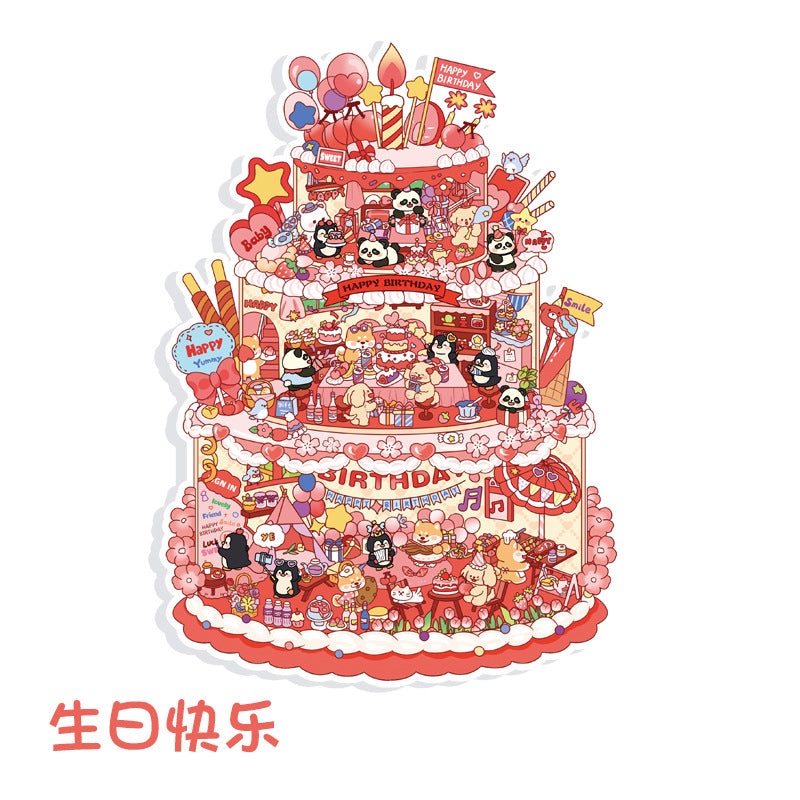 Large Edition 3.0 Miniature Scene Decoration Stickers Mini Stress Relief Stickers DIY