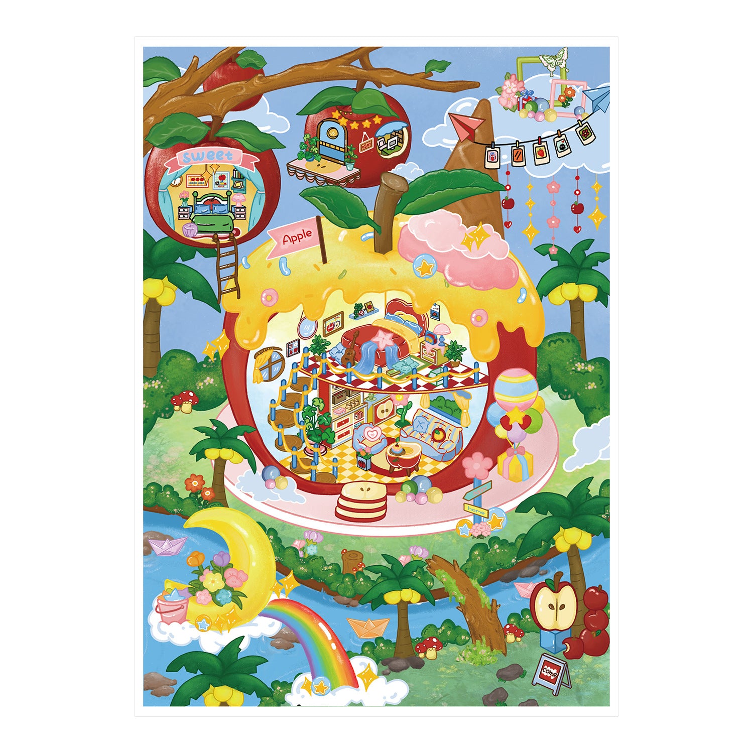 Decorative Stickers Cake Series 83.0 Scene Stickers 3D Miniature Scene Stickers Journal Stickers