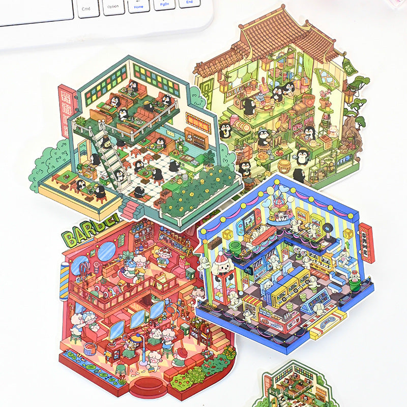 Cos Boss Series 8.0 DIY Miniature Scene Decoration Stickers Stress Relief